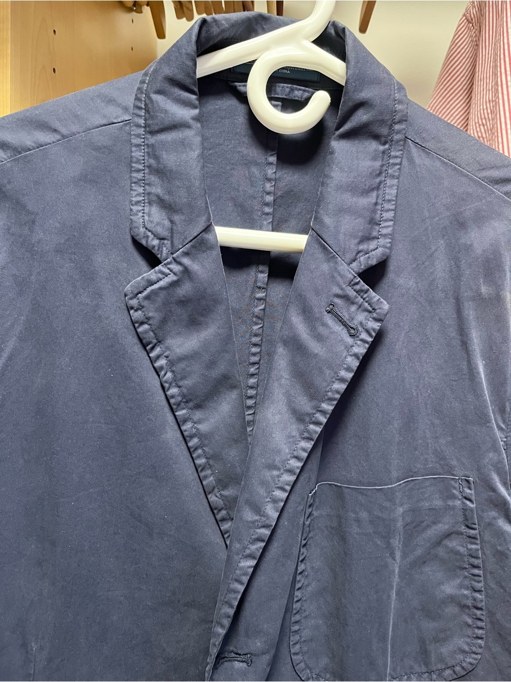 Polo Ralph Lauren 3 button Navy blue cotton Jacket 44R, new with tags